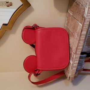 Disney x Coach Red Mackey Mouse Crossbody Purse Limited Edition